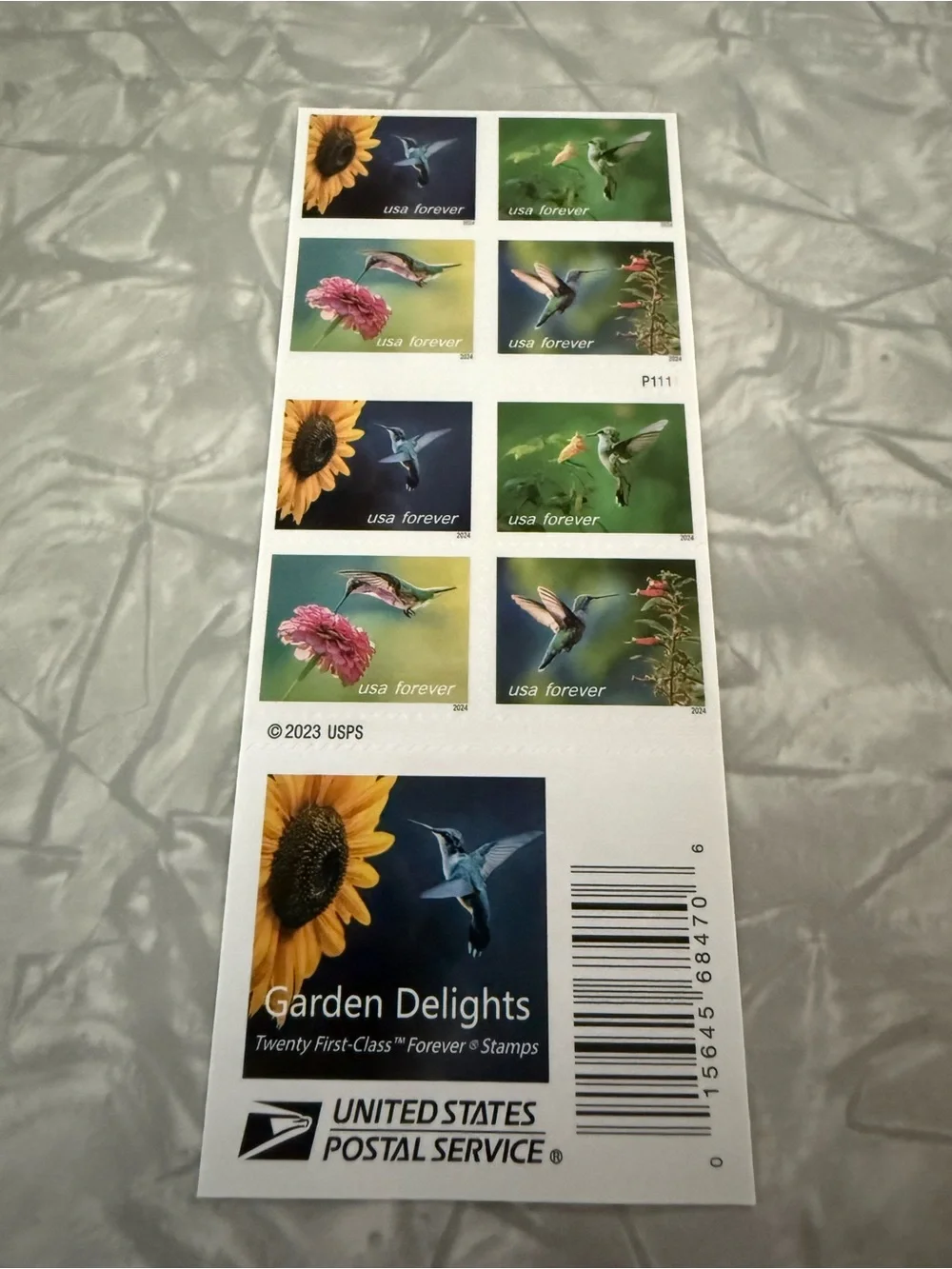 Garden Delights Forever Stamps - Hummingbirds & Sunflower